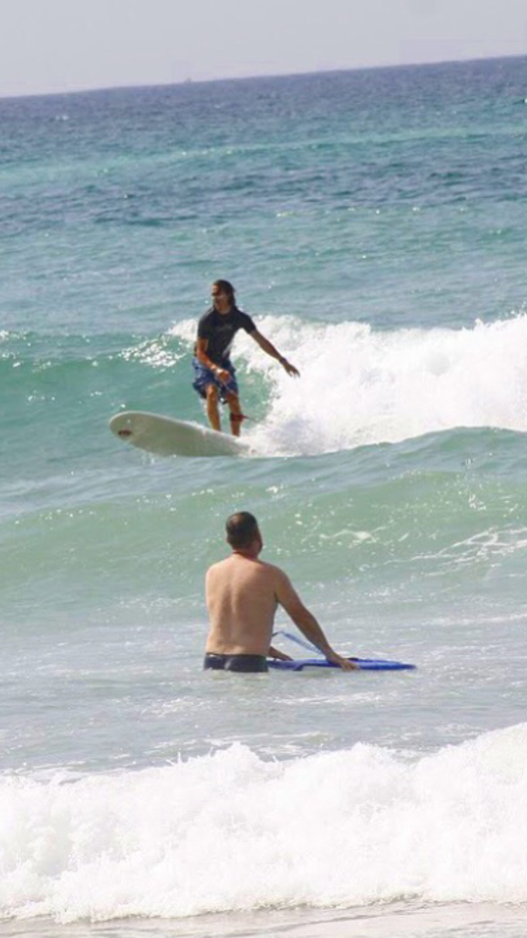 Me surfing in Guethary in France